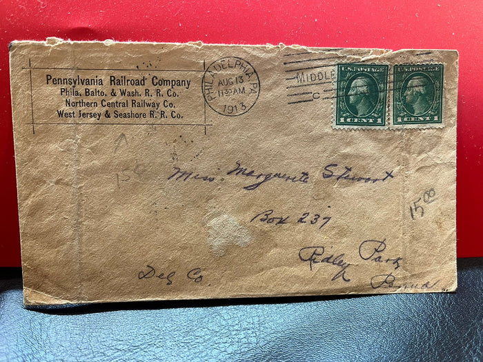 Pennsylvaia Railroad Company R.P.O. cover