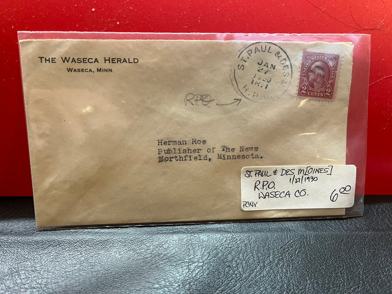 St. Paul & Des Moines R.P.O. cover