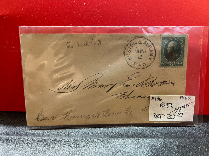 Boston & Albany RxR R.P.O. cover