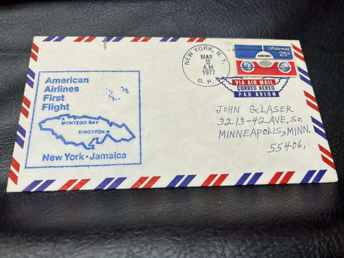 American Airlines First Flight Cover - New York - Jamaica