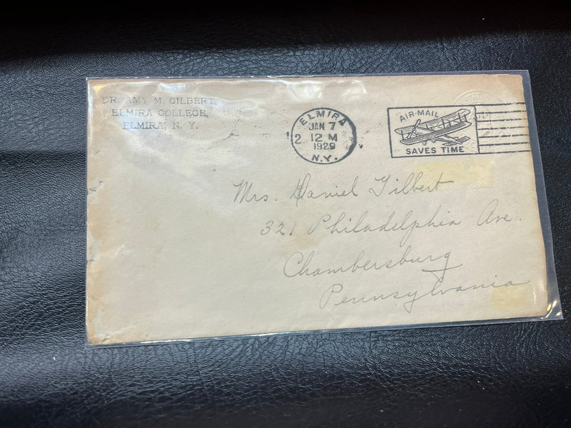 Air Mail Saves Time Biplane Cancel