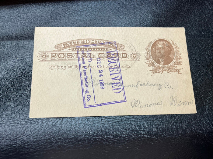 1c UX12 Brown 1896 Jefferson Post Card