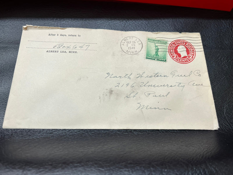 2c Washington envelope with 1c "For Defense" stamp
