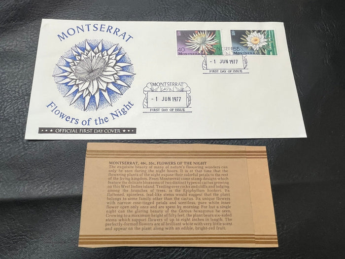Montserrat - Flowers of the Night cachet FDC