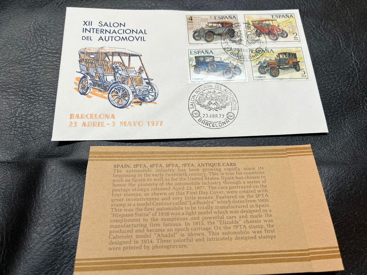 Spain - "Antique Cars" FDC