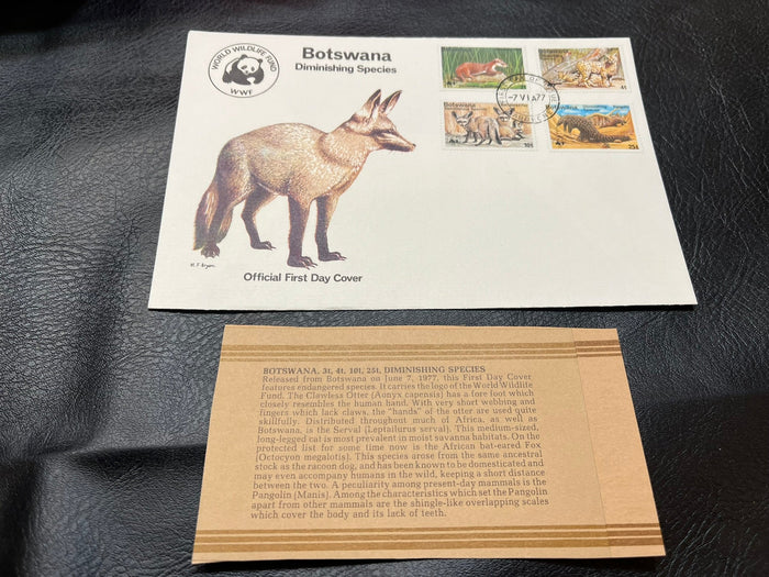 Botswana - "Diminishing Species "  FDC