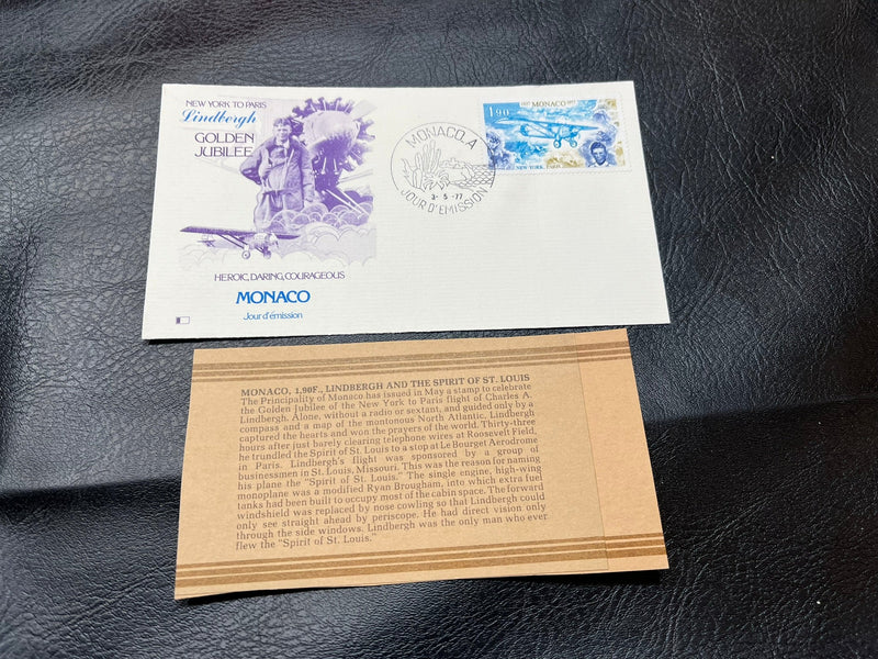 Monaco - "Lindbergh and the Spirit of St. Louis" FDC
