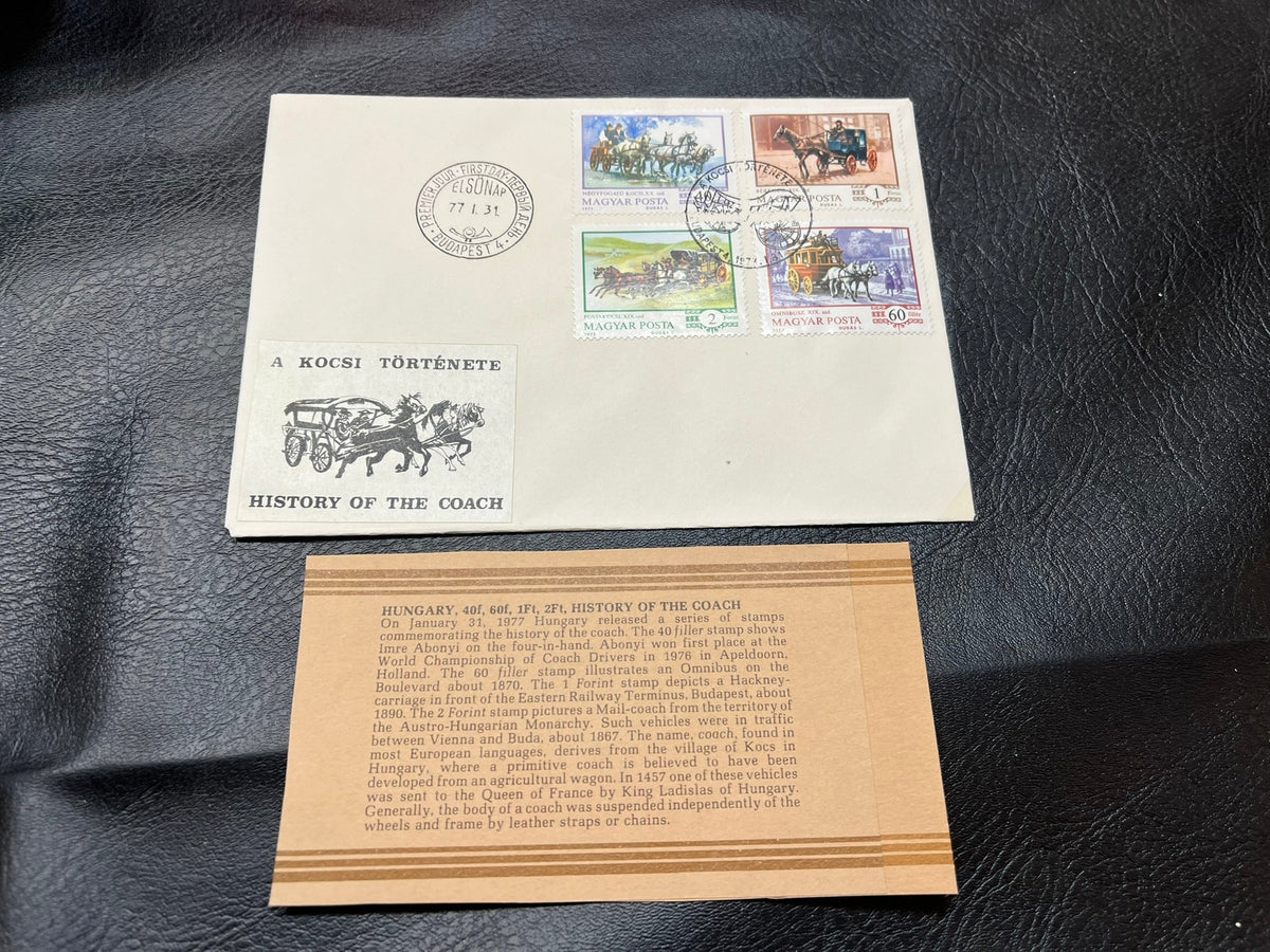 Hungary - "History of the Coach" FDC