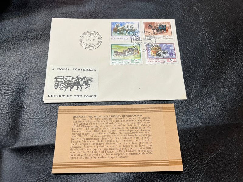 Hungary - "History of the Coach" FDC
