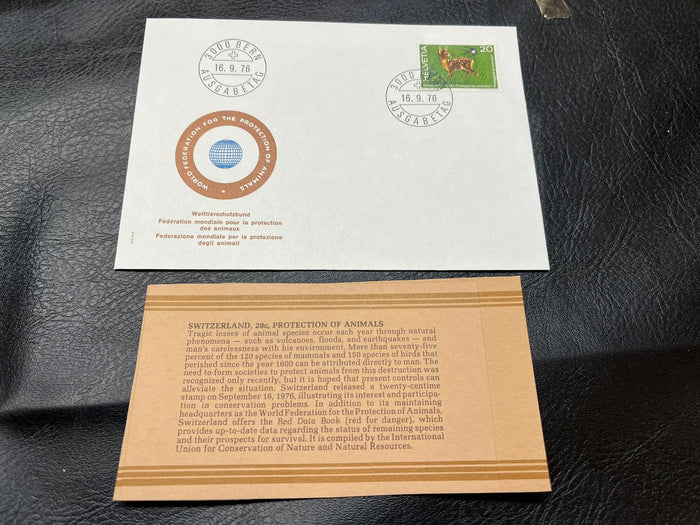 Switzerland - "Protection of Animals" FDC