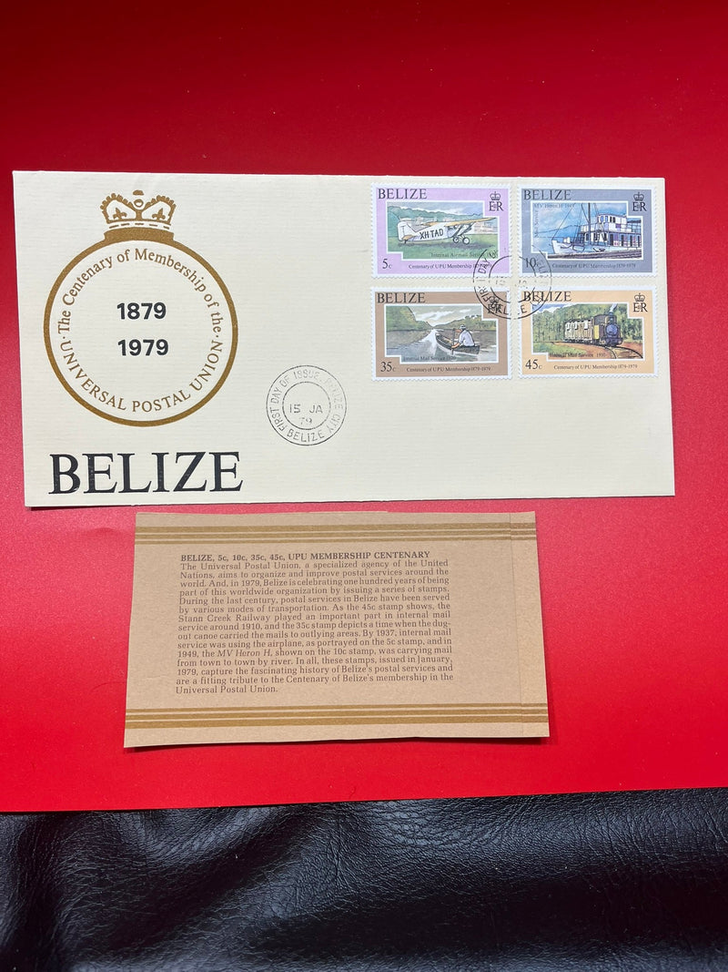 Belize - UPU Membership Centennial" FDC