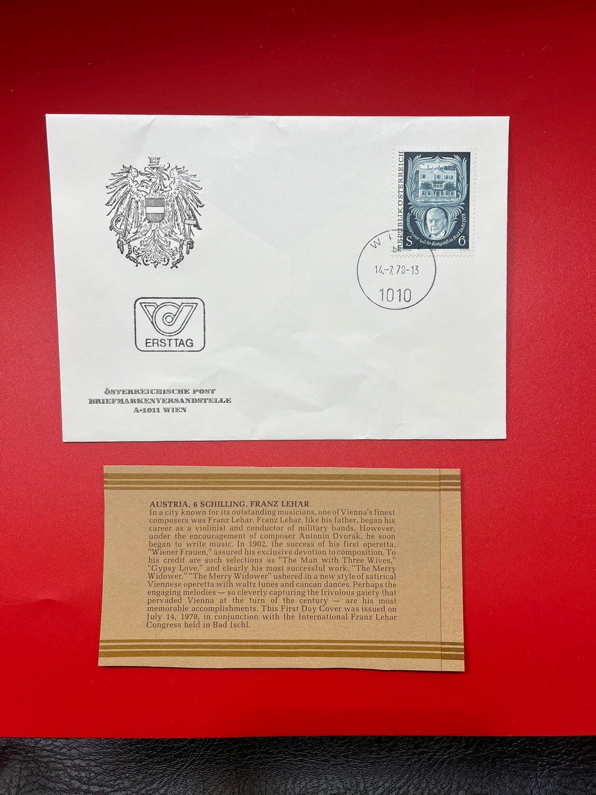 Austria - "Franz Lehar" FDC