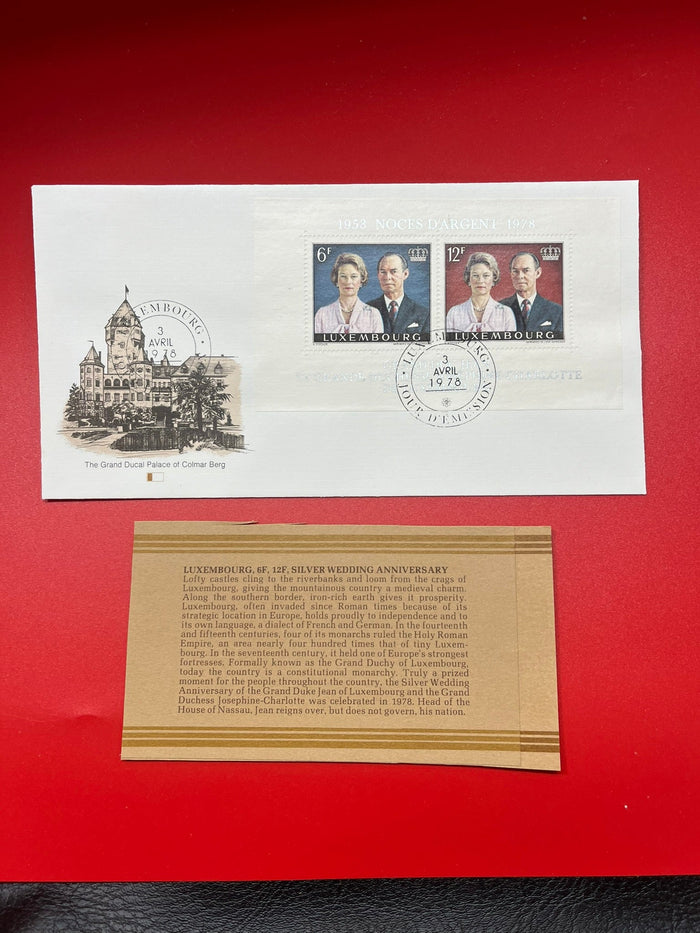 Luxembourg - "Silver Wedding Anniversary" FDC