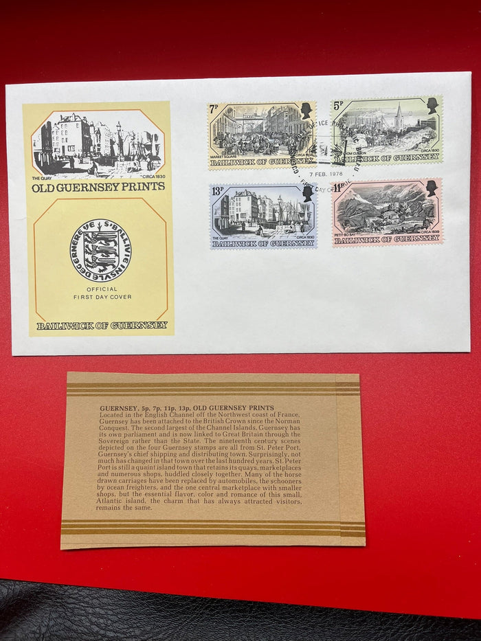Guernsey - "Old Guernsey Prints" FDC