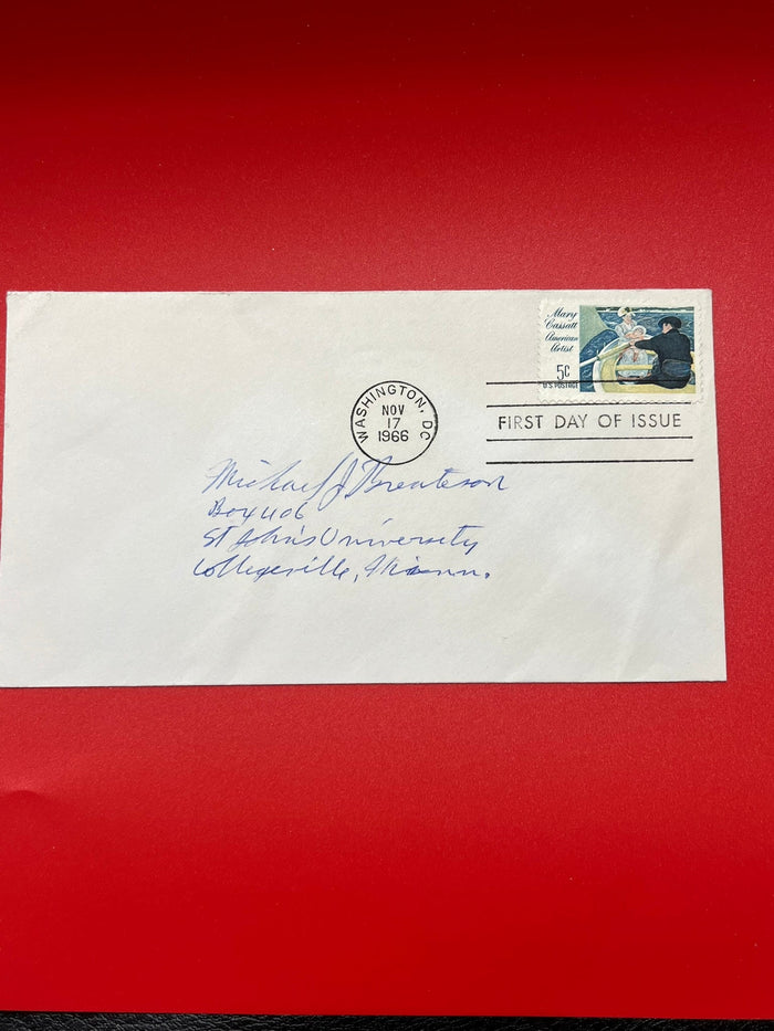Mary Cassett 5c FDC Cachet