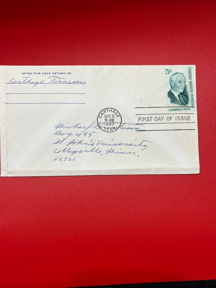 Cordell Hull 5c FDC