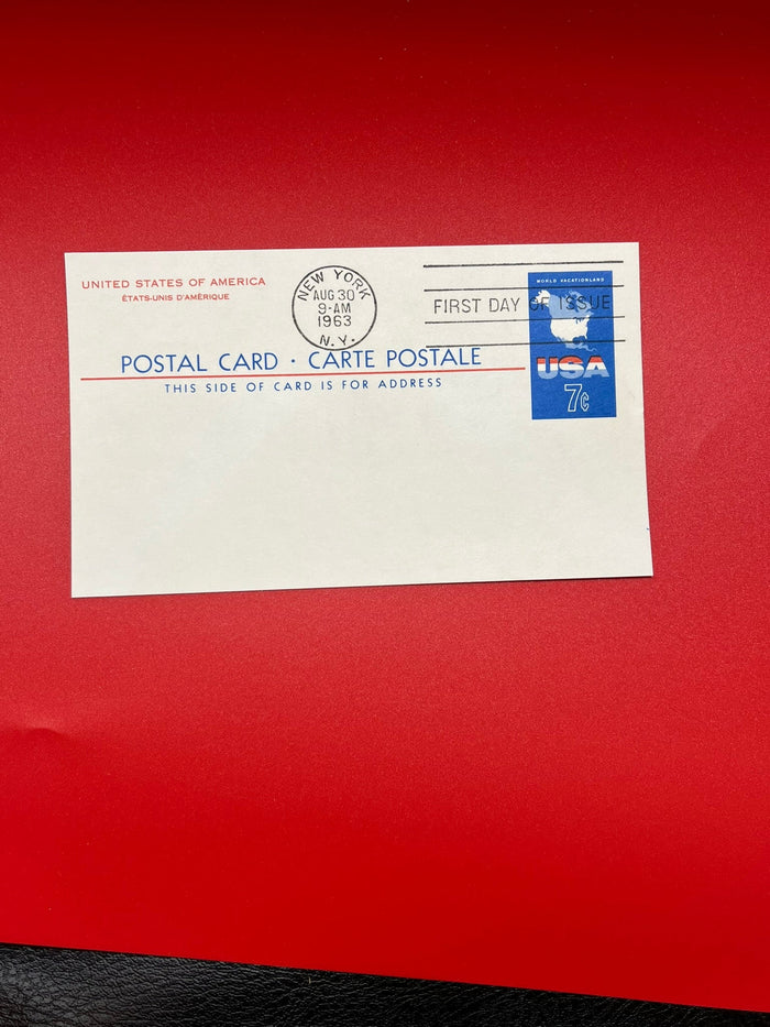 7c 1963 USA Postal Card. FDC.
