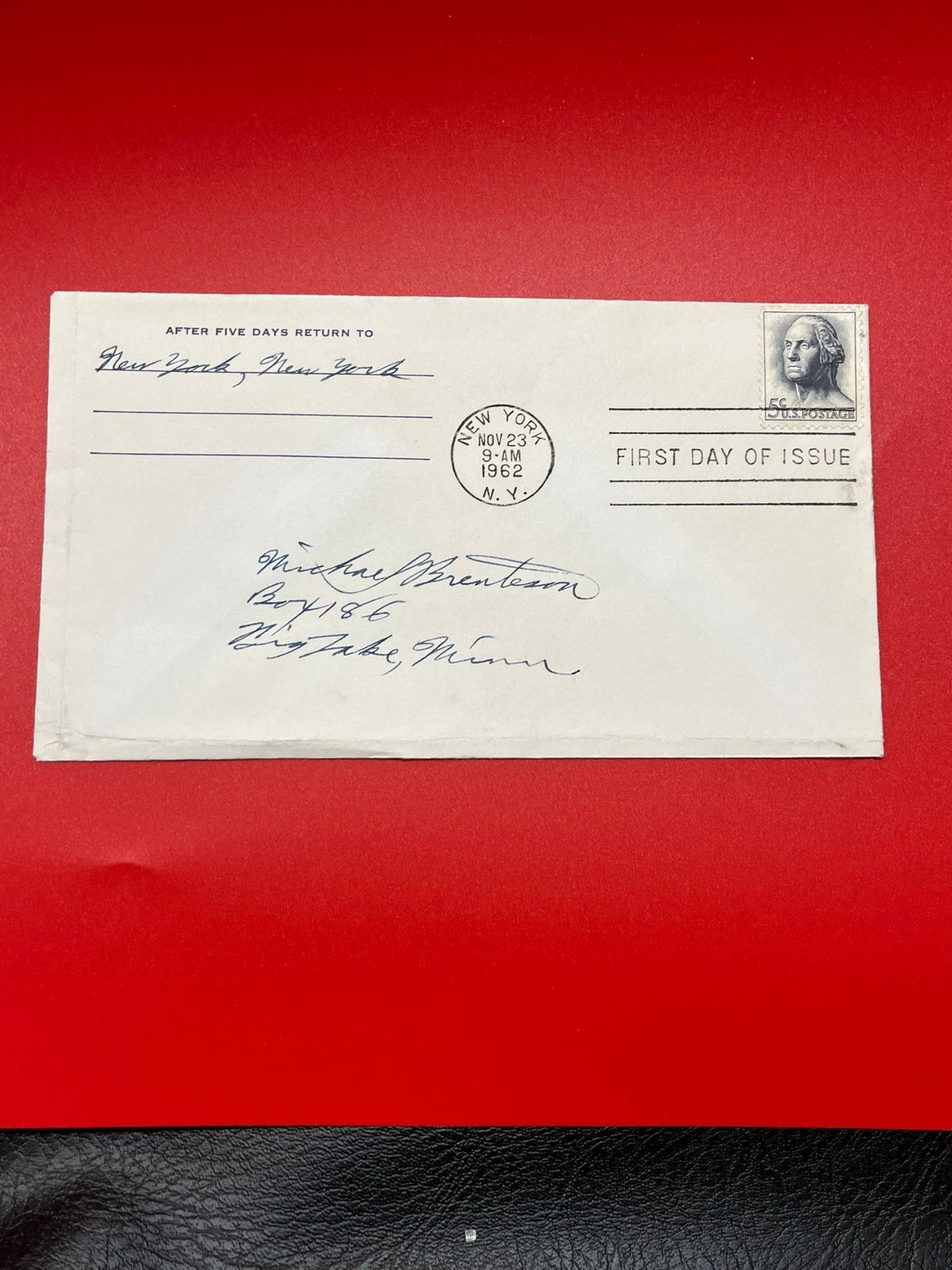 5c Washington FDC