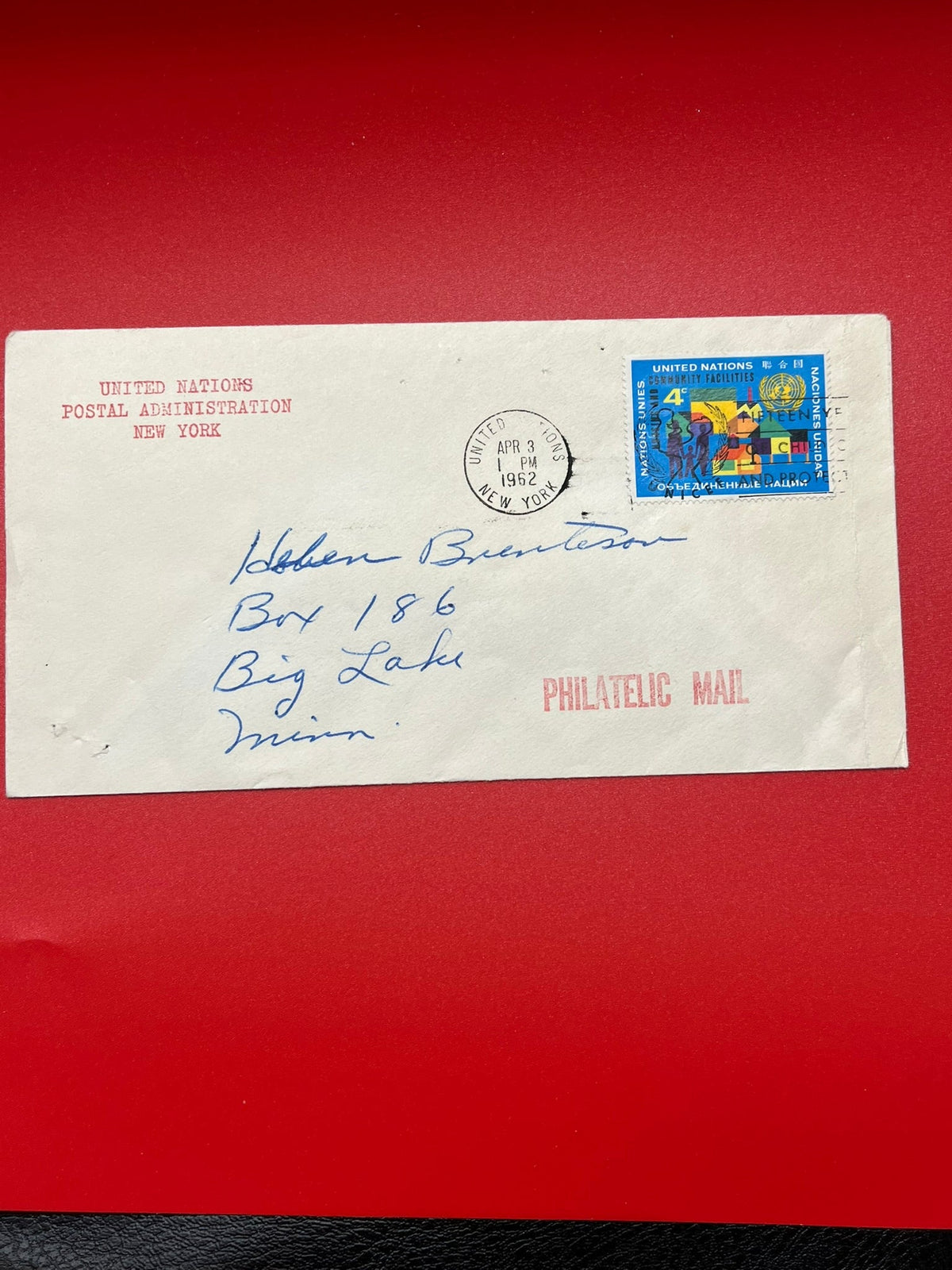 1962 United Nations FDC
