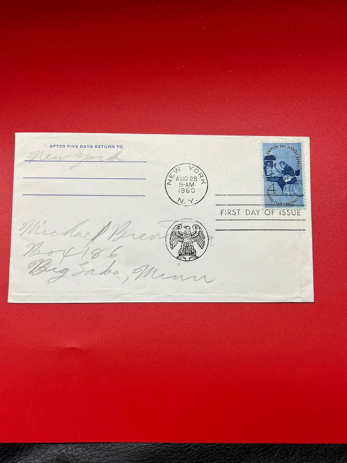 1960 Hire The Handicapped FDC