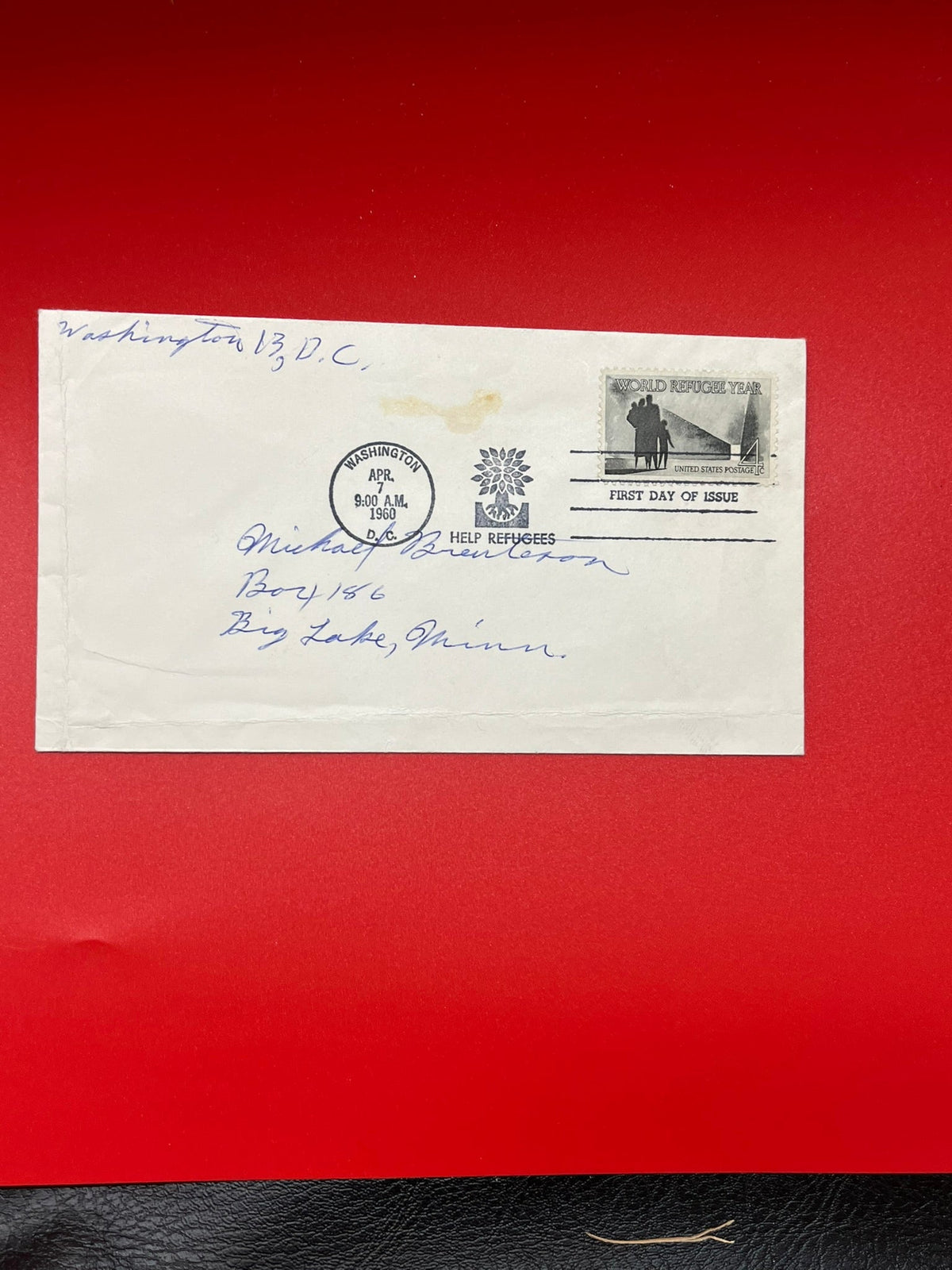 1960 World Refugee 4c FDC