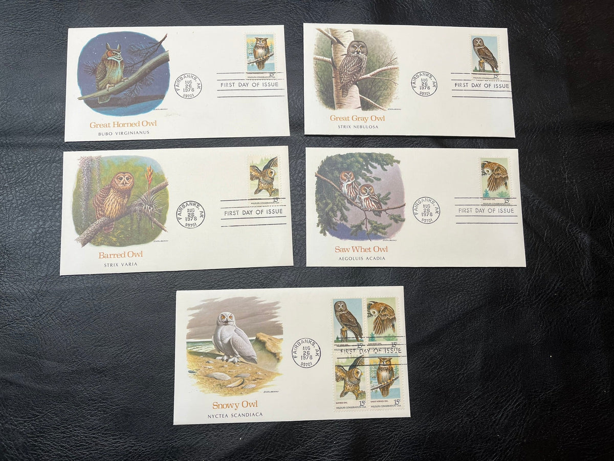 1978 American Owls FDC Set