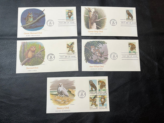 1978 American Owls FDC Set