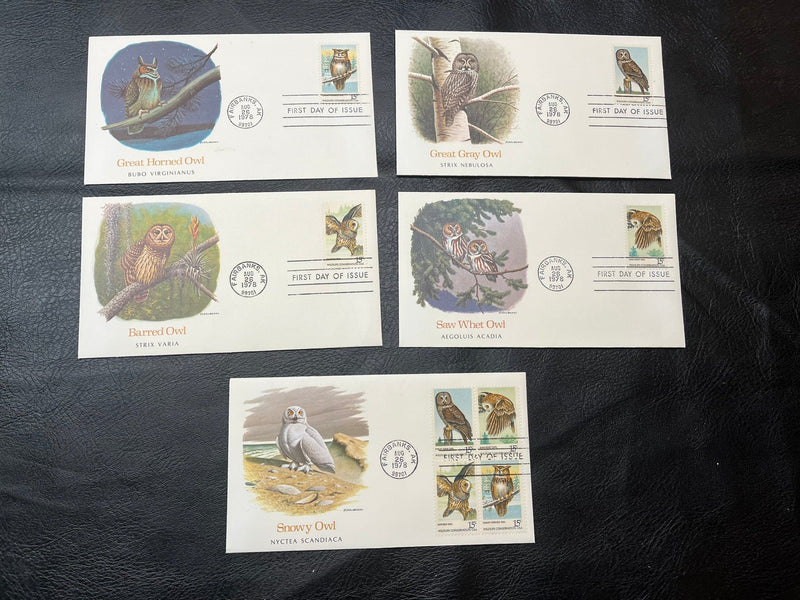 1978 American Owls FDC Set