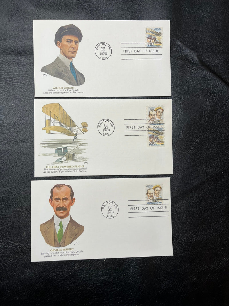 Orville & Wilbur Wright FDC SET