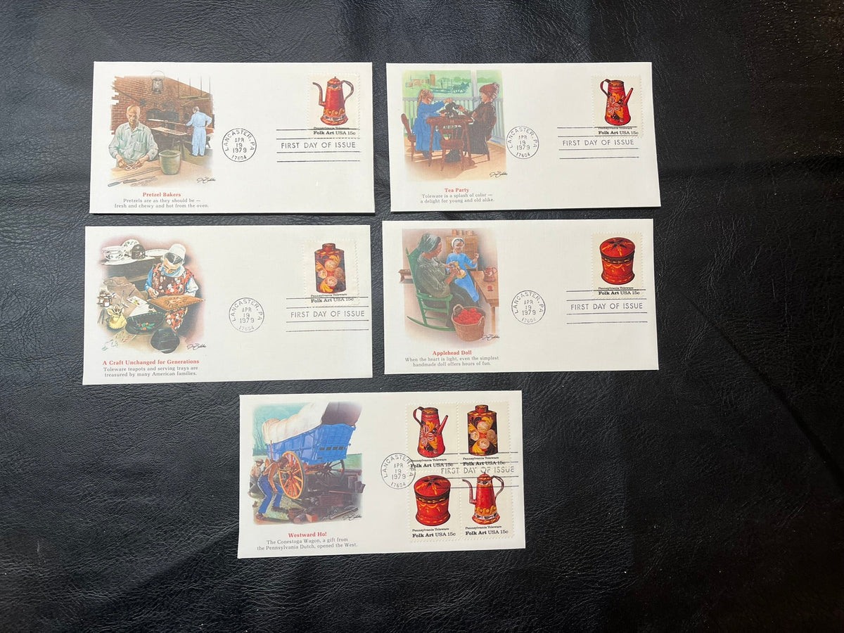 Folk Art U.S.A. FDC Set.
