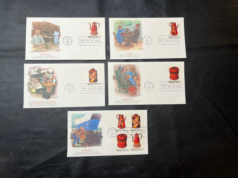Folk Art U.S.A. FDC Set.