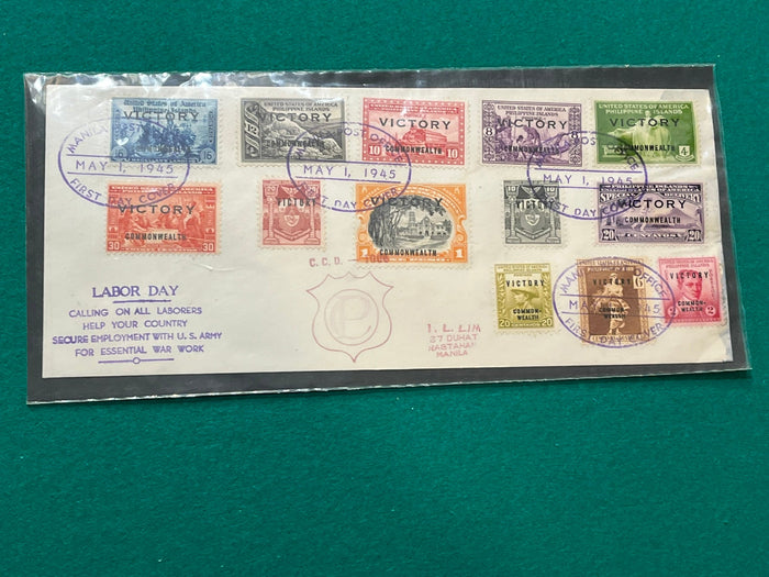 FDC - Philippine Labor Day - 1945