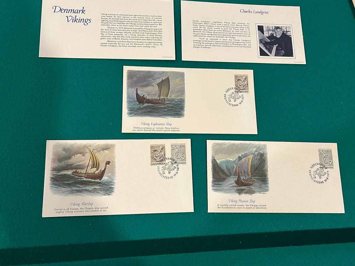 Denmark Viking FDC Cachet set