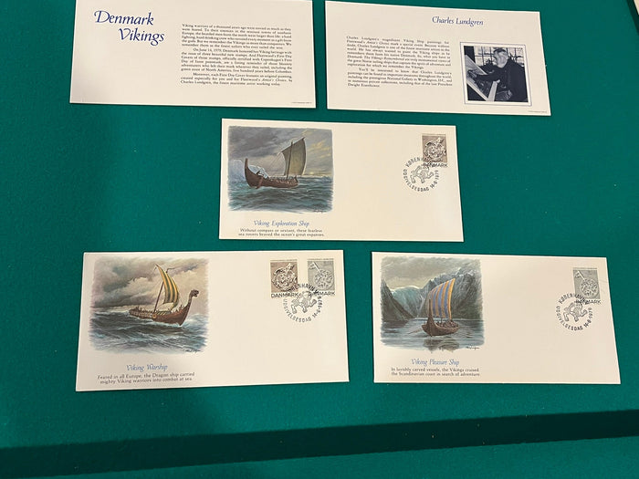 Denmark Viking FDC Cachet set