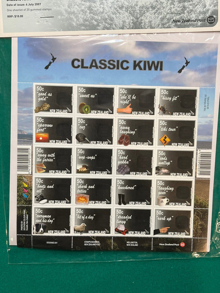 New Zealand "Classic Kiwi" Sheet