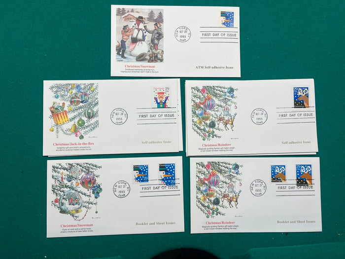 1993 Christmas Contemporary FDC set.