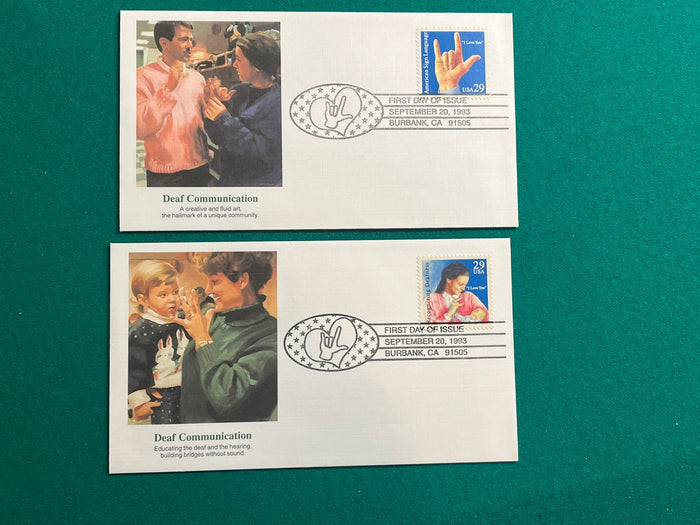 Deaf Communication 1993 FDC set