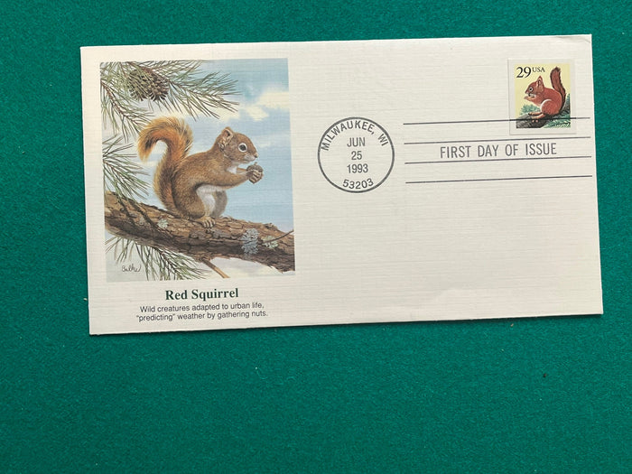 Red Squirrel 1993 FDC