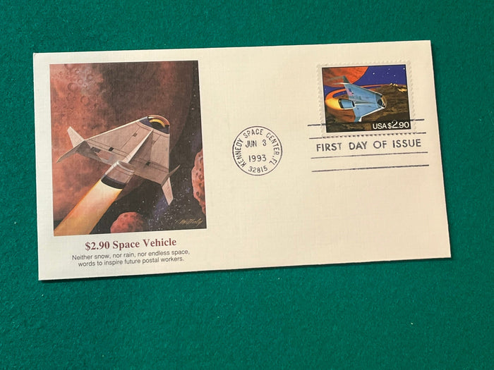 1993 $2.90 Space Vehicle FDC