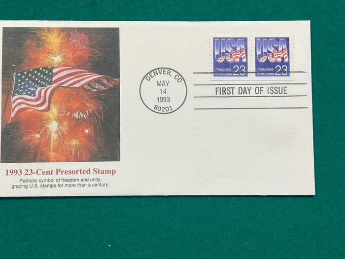 1993 23c Presorted Stamp FDC Cachet