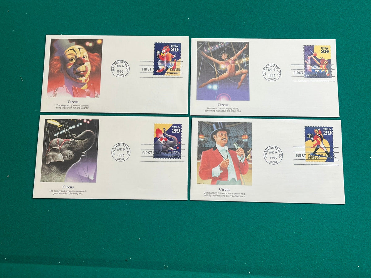 1993 American Circus Fleetwood FDC set
