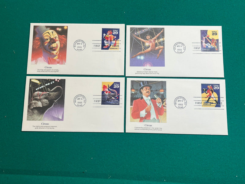 1993 American Circus Fleetwood FDC set
