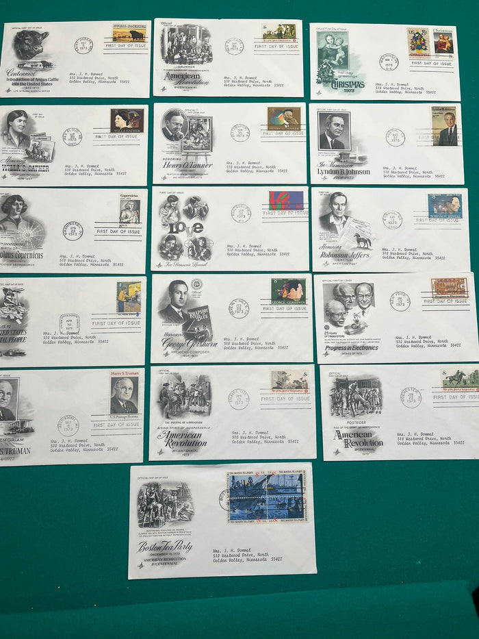 1973 Fleetwood FDC Set