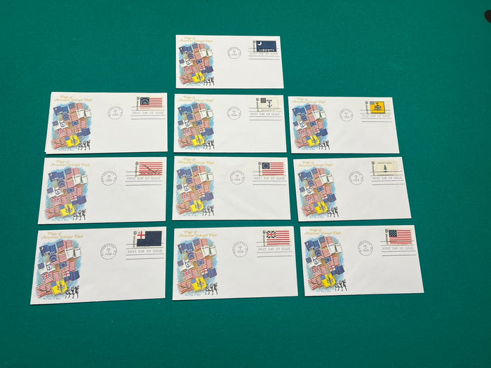 1968 Flags of Colonial Days FDC Set