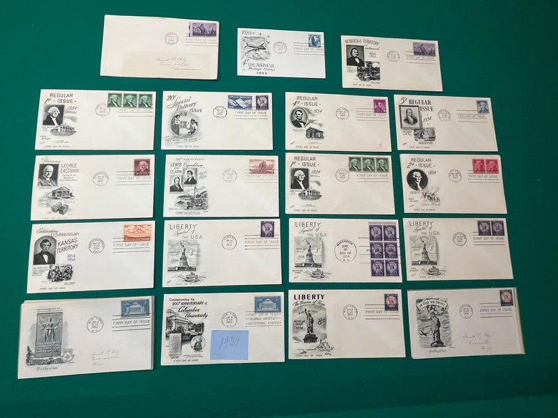 1954 FDC Set