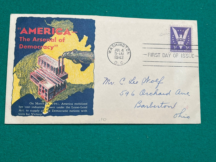 1942 America Arsenal of Democracy FDC