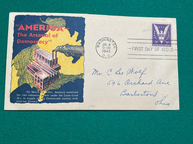 1942 America Arsenal of Democracy FDC