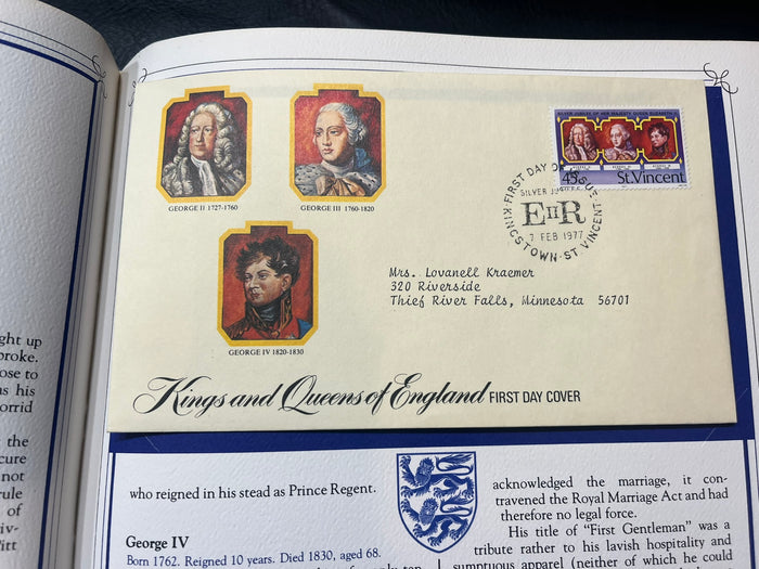 Kings and Queens of England - FDC set
