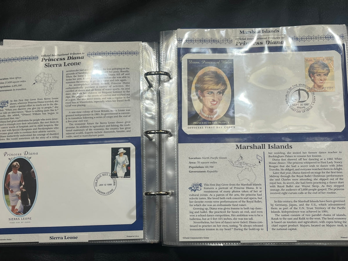 Official International Tributes to Princess Diana FDCs Collection
