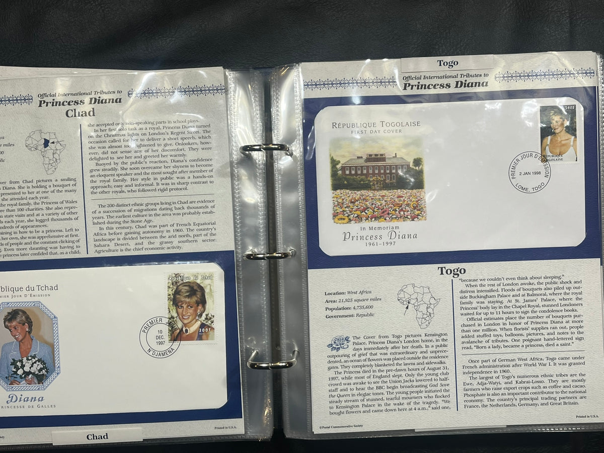 Official International Tributes to Princess Diana FDCs Collection